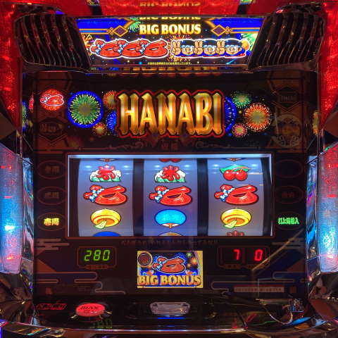 パチスロ実機】アクロス☆ハナビ HANABI 花火【コイン不要機付